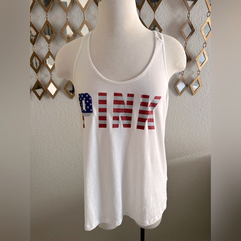 PINK Victoria's Secret 🇺🇸🇺🇸 Glitter Strappy Tank